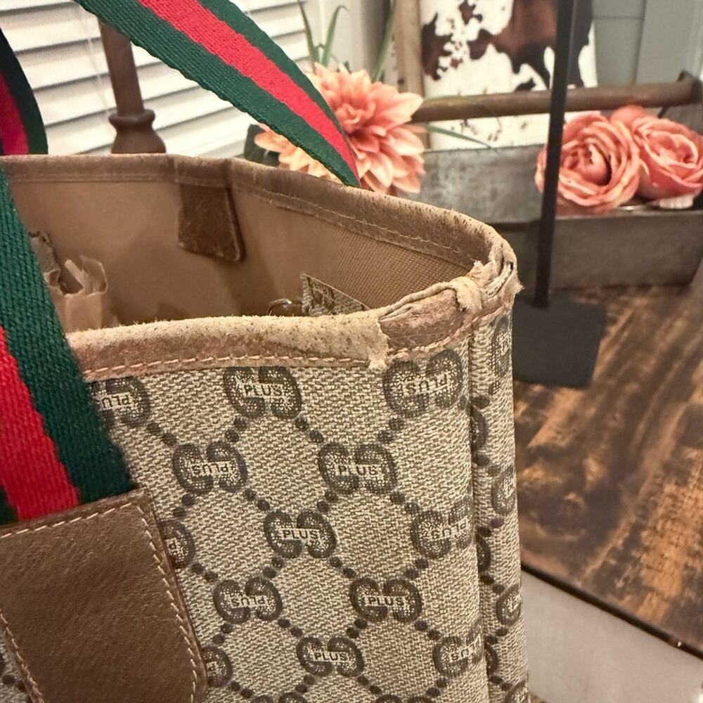 Vintage Gucci Plus Sherry line Tote & baby w/Original card & COA - Picture 13 of 16